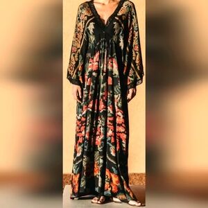 Mes Demoiselles Malti Dress Flowers - Elegant Multicolor Maxi Dress Size 36